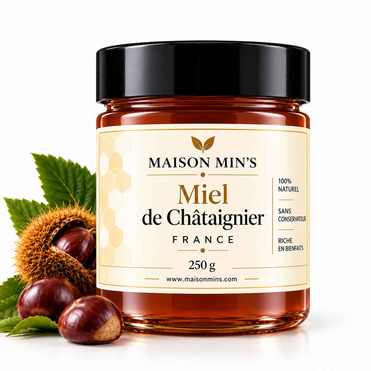 Miel de châtaignier de France 250g